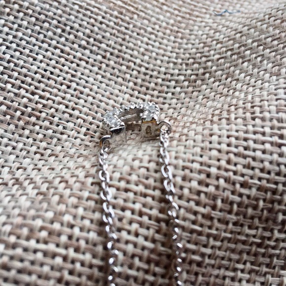 Sweet Diamond Crystal Horseshoe Horse Shoe Silver Necklace - Picture 8 of 8